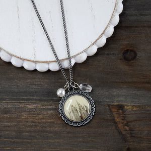 Salt Lake Temple Cameo Necklace