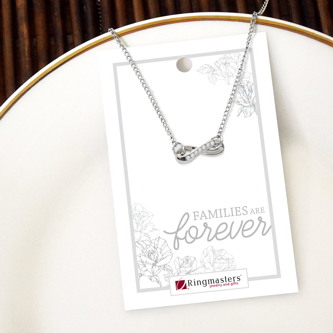 Families are Forever Infinity or eternity symbol Necklace