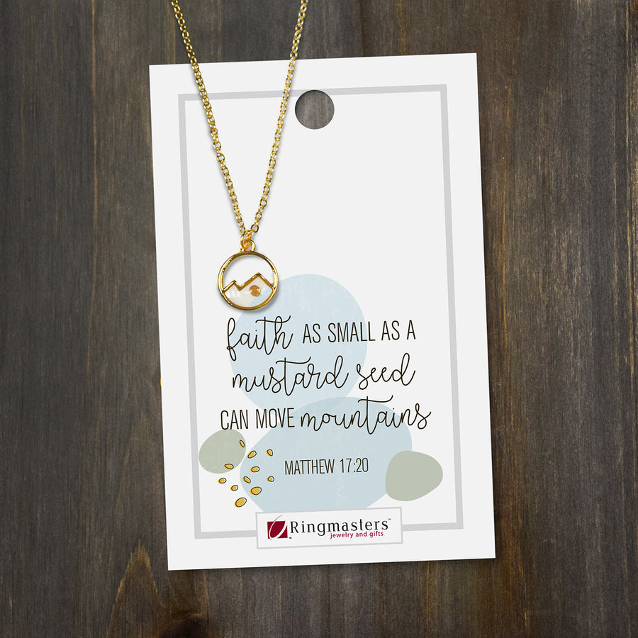 Mustard Seed Mountain Charm Necklace