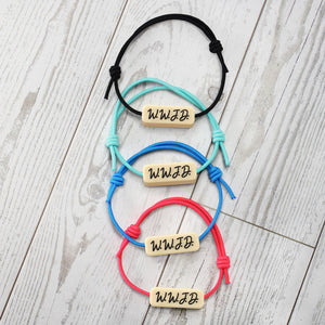 What Would Jesus Do? WWJD - Christian Adjustable Bracelet - COLOR CHOICES