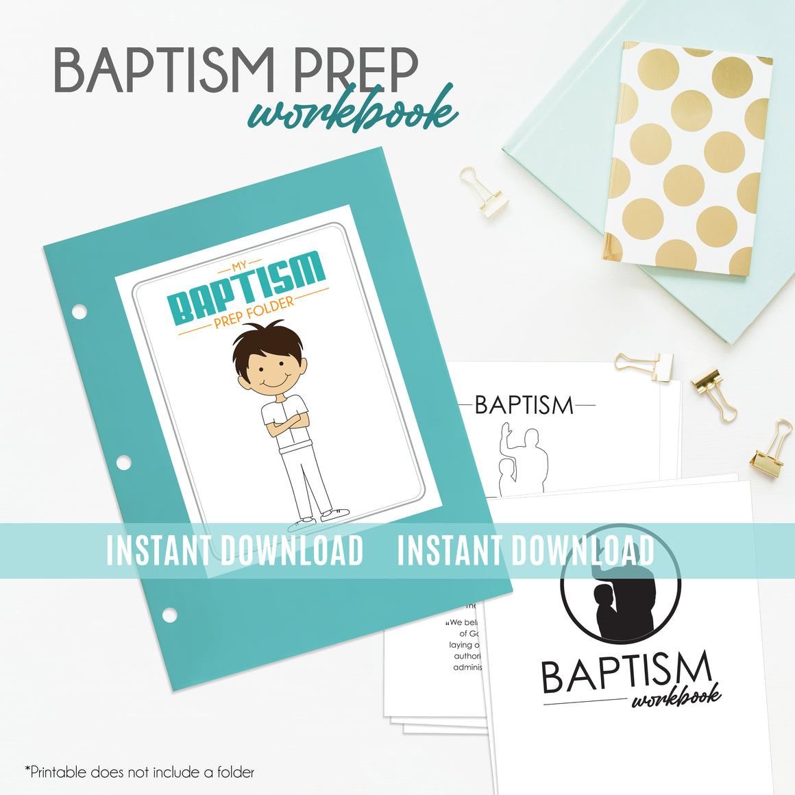 Baptism Preparation Workbook for Boys | Instant Download
