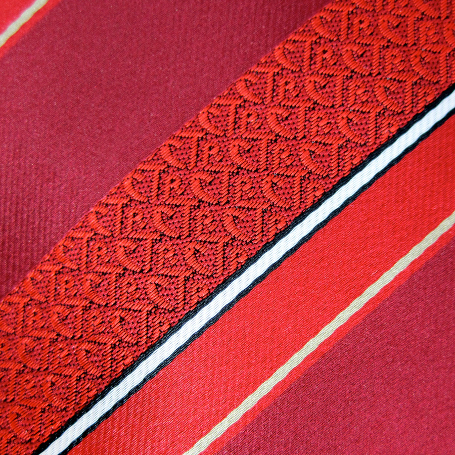 CTR Choose the Right Adult Stripe Red and Maroon Microfiber Necktie