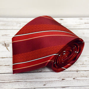CTR Choose the Right Adult Stripe Red and Maroon Microfiber Necktie