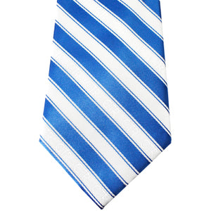 CTR Choose the Right Mens Blue and White Stripe Microfiber Necktie