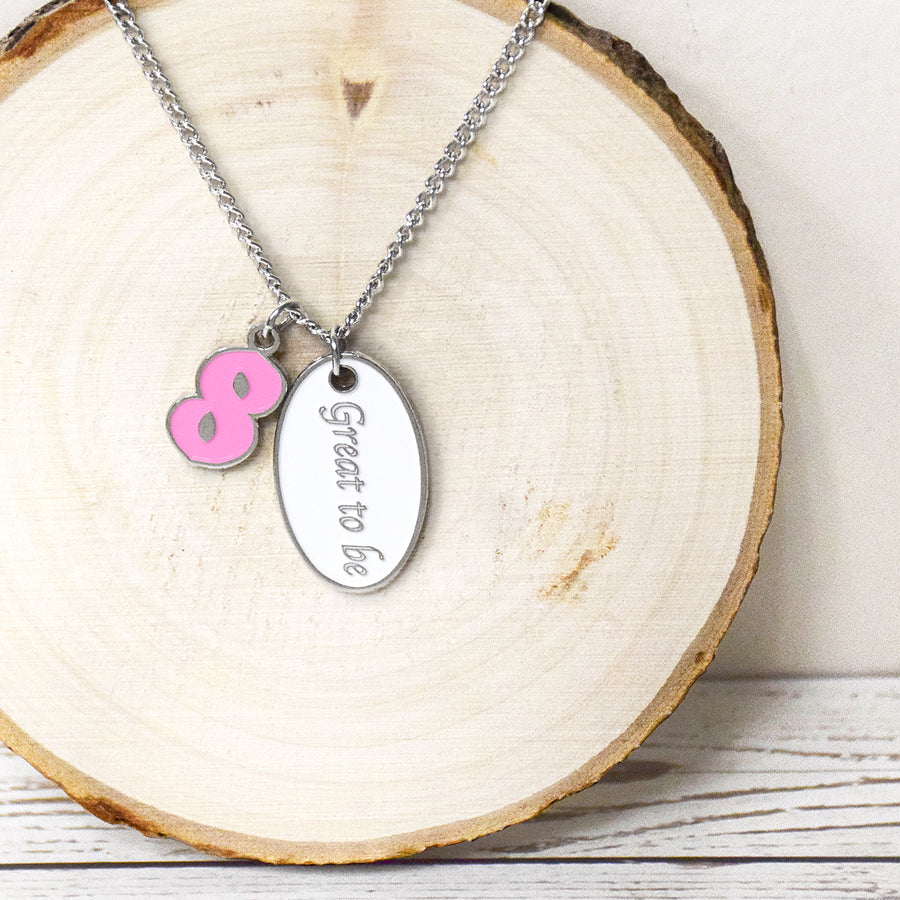 Great to be 8 Baptism Necklace