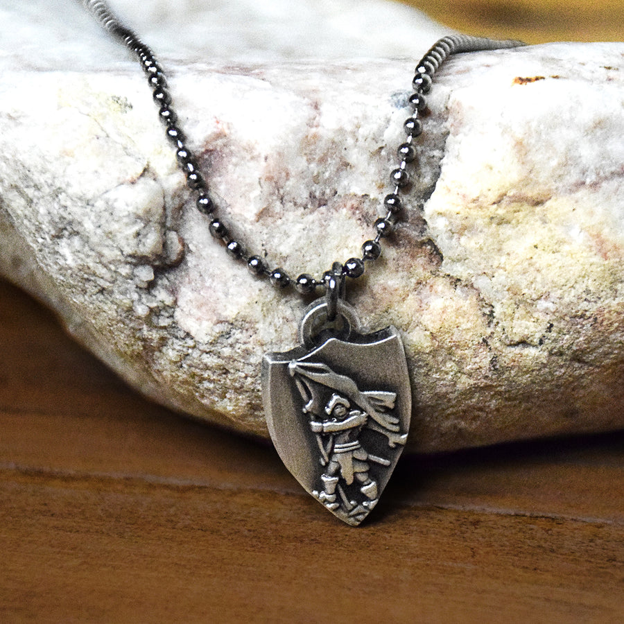 Captain Moroni Necklace shield shaped pendant