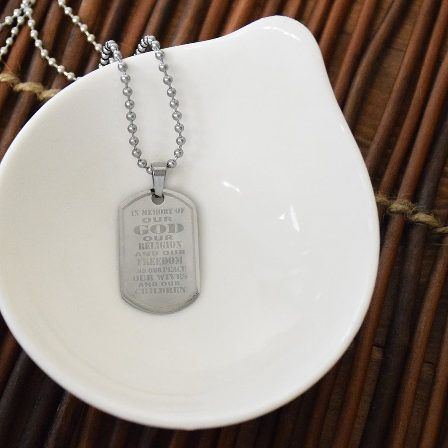 Title of Liberty - Dog Tag Necklace