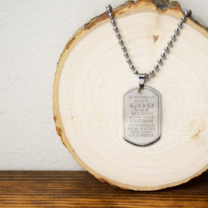 Title of Liberty - Dog Tag Necklace