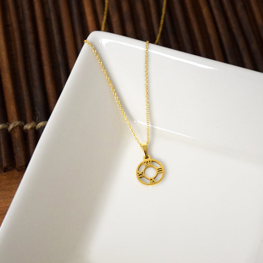 I Need Thee Every Hour - Clock Necklace