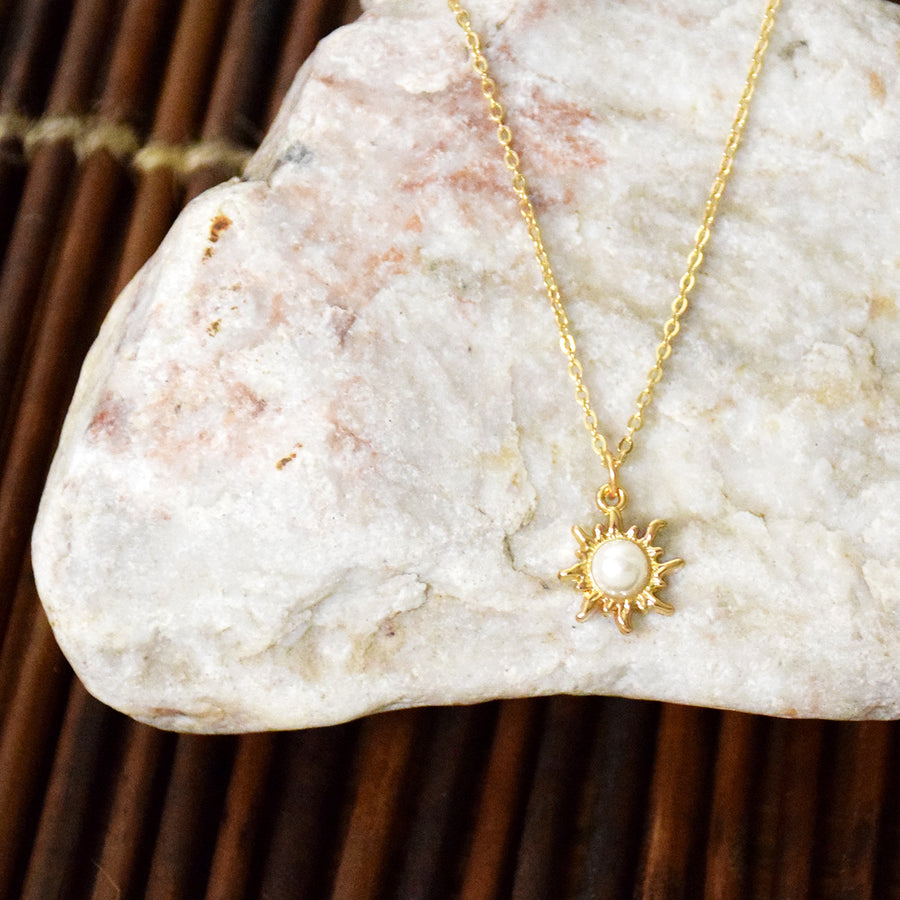 There is SUNSHINE in My Soul Today - Sun Necklace