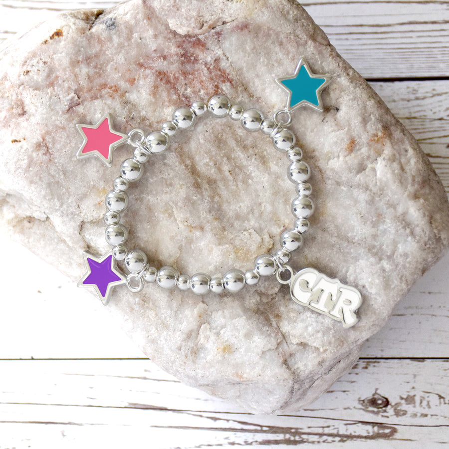 CTR or Choose The Right Stretch Bead Bracelet
