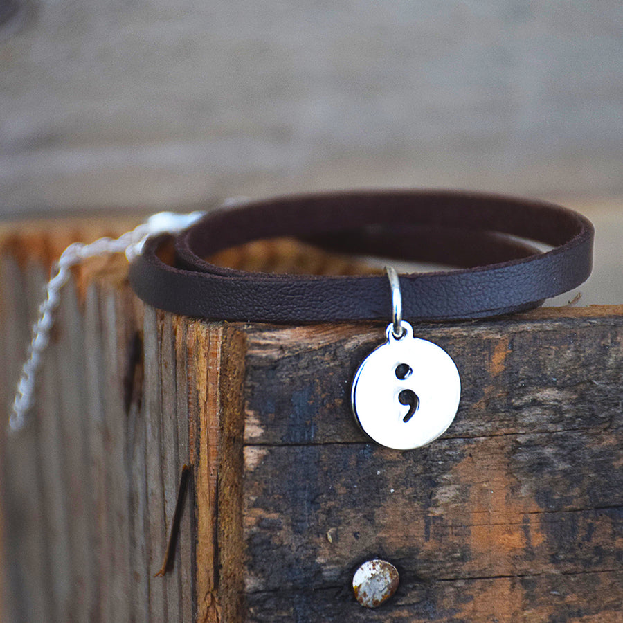Semi-colon Bracelet - Adjustable