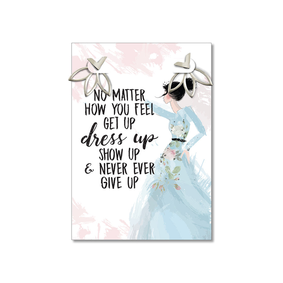 Never Give Up Ear Jacket Earrings