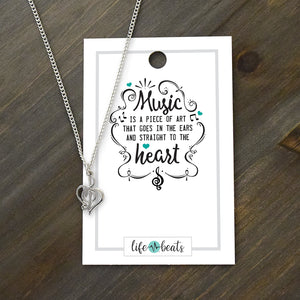 Song of the Heart - Silver Finish Necklace
