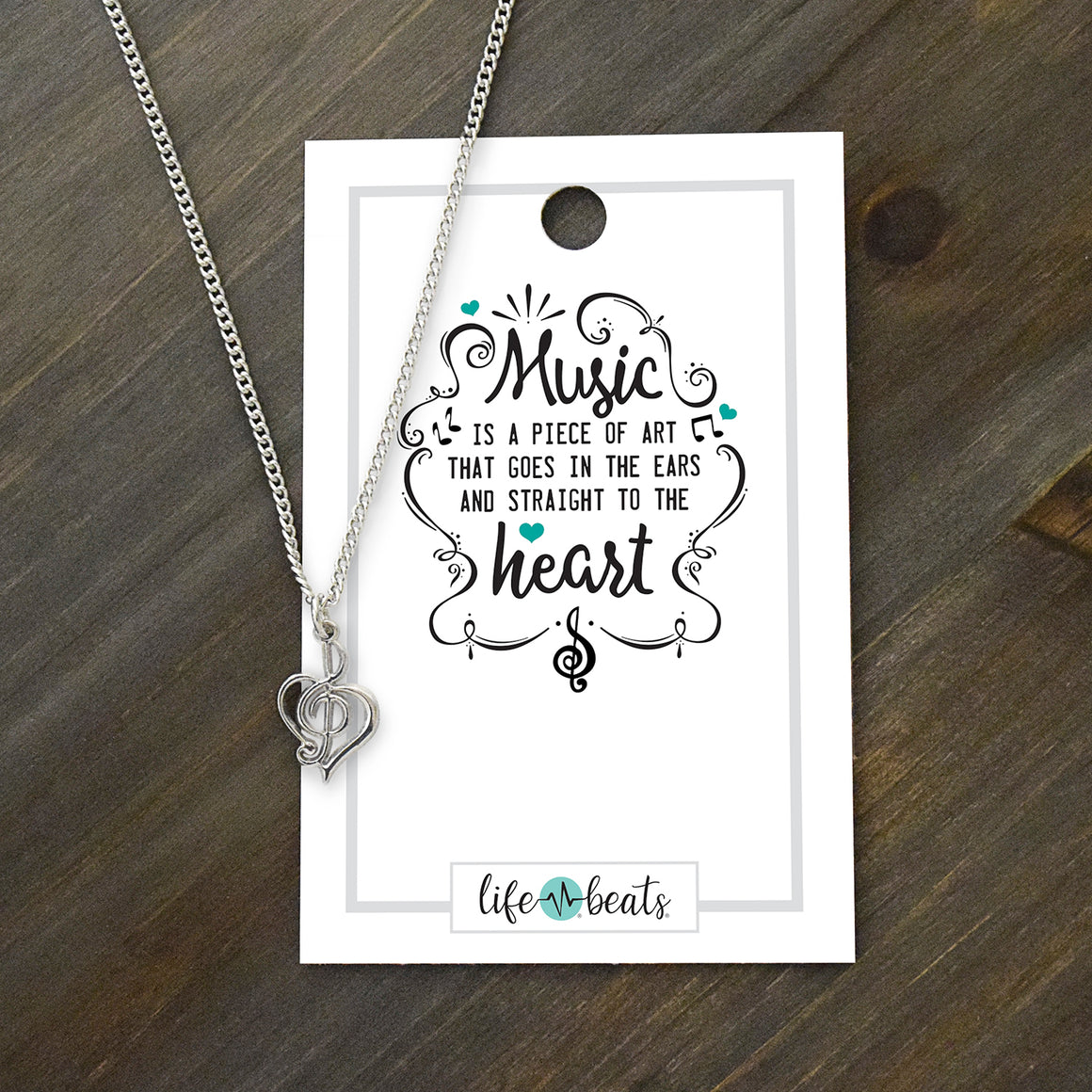 Song of the Heart - Silver Finish Necklace