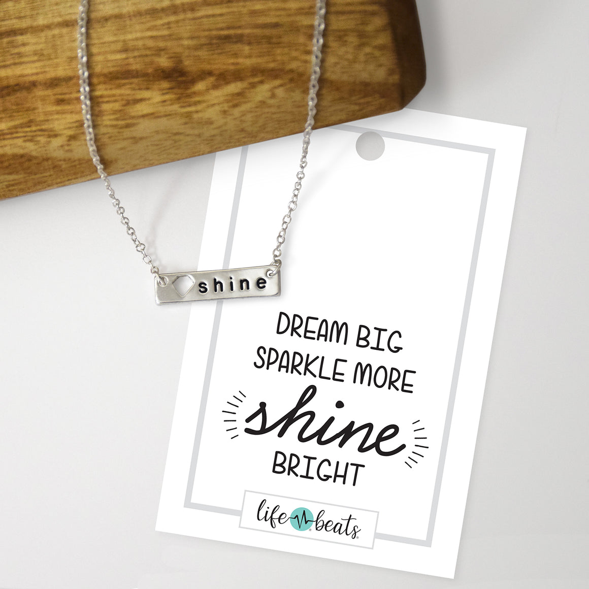 Shine Bar Necklace - Silver Finish