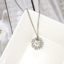 Peace Wreath Necklace - Silver Finish