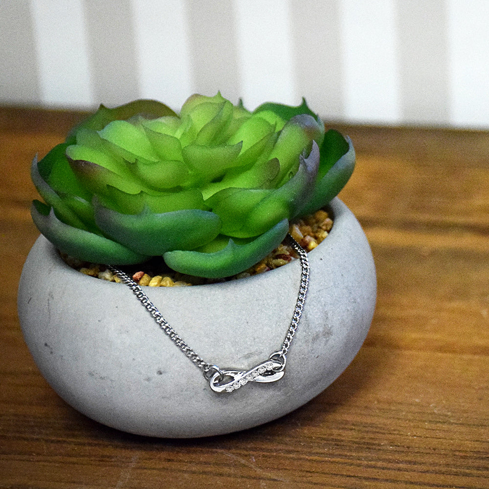 infinity succulent Families are Forever Infinity or eternity symbol Necklace