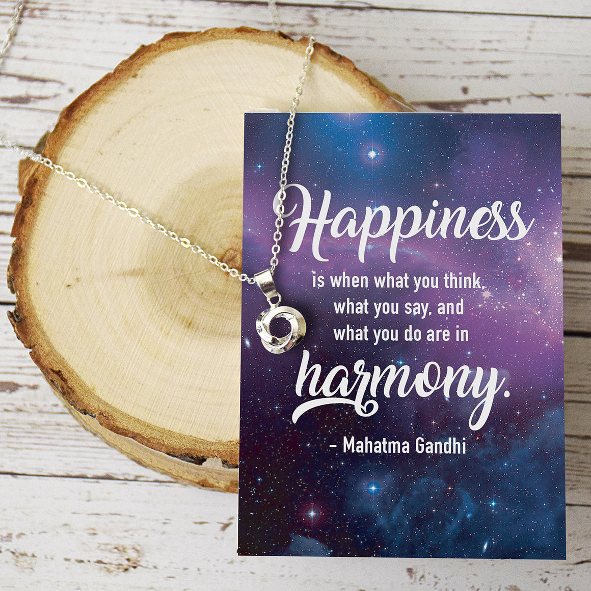 Harmony Knot Necklace - Silver Finish
