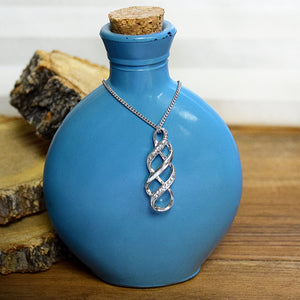 Joy In the Journey Necklace - Silver Finish with clear stones
