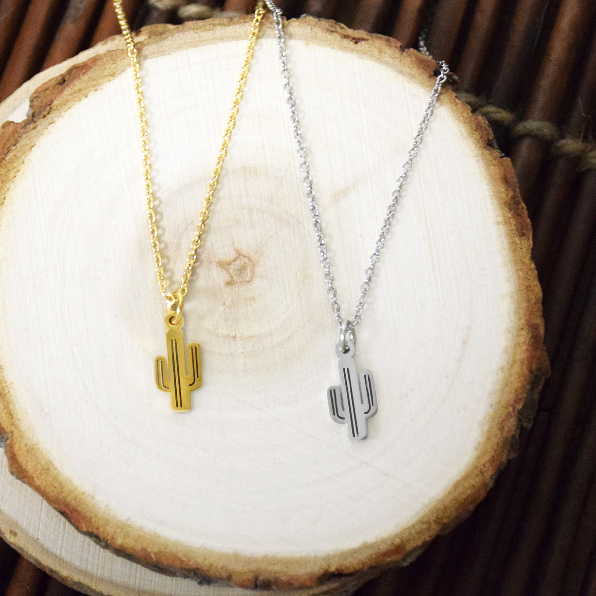 Be A Cactus Dainty Necklace (Gold or Silver)