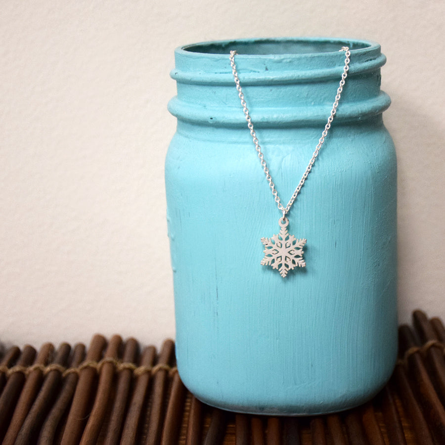 Kindness Dainty Snowflake Necklace - Silver finish