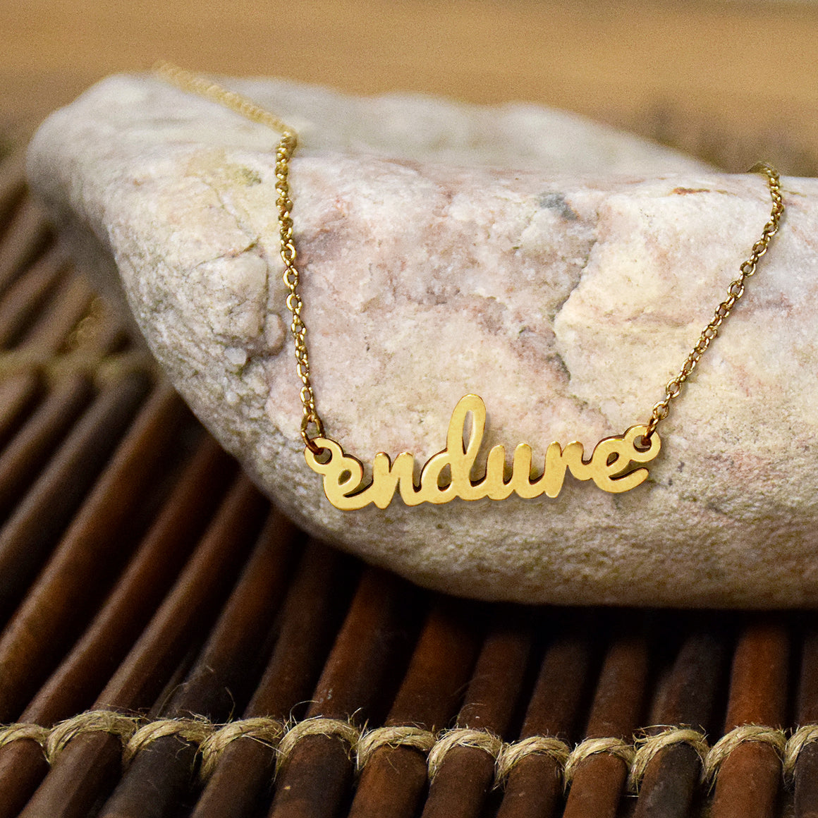Endure To The End - Endure Script Necklace