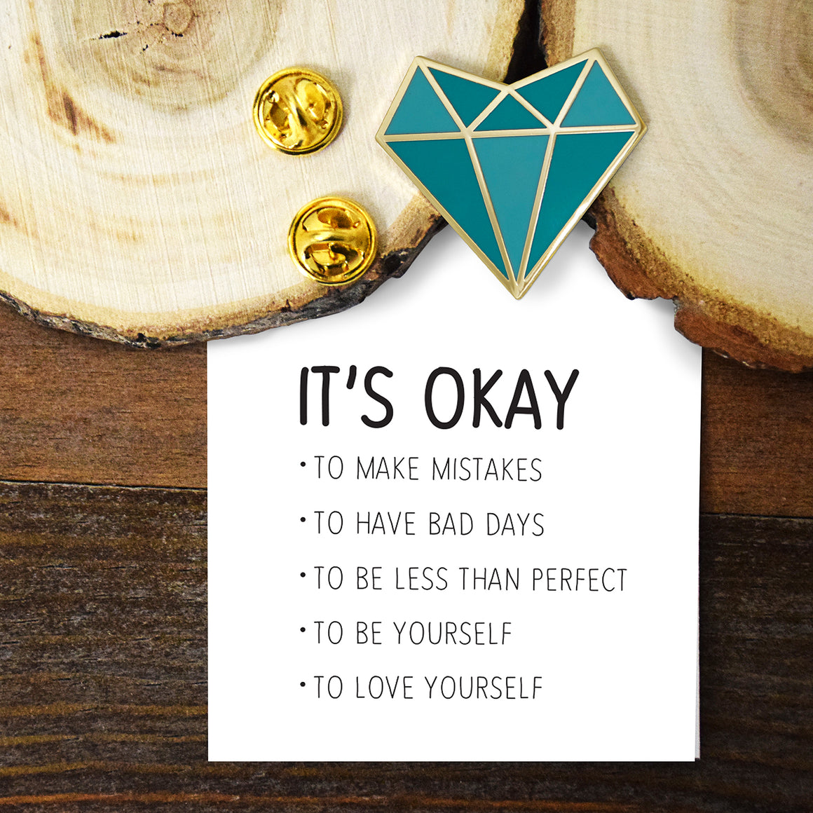 Self Love Diamond Heart - Enamel Pin