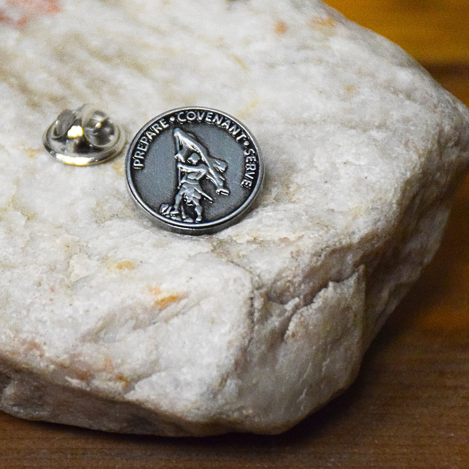 Prepare Covenant Serve Captain Moroni Pin lapel pin