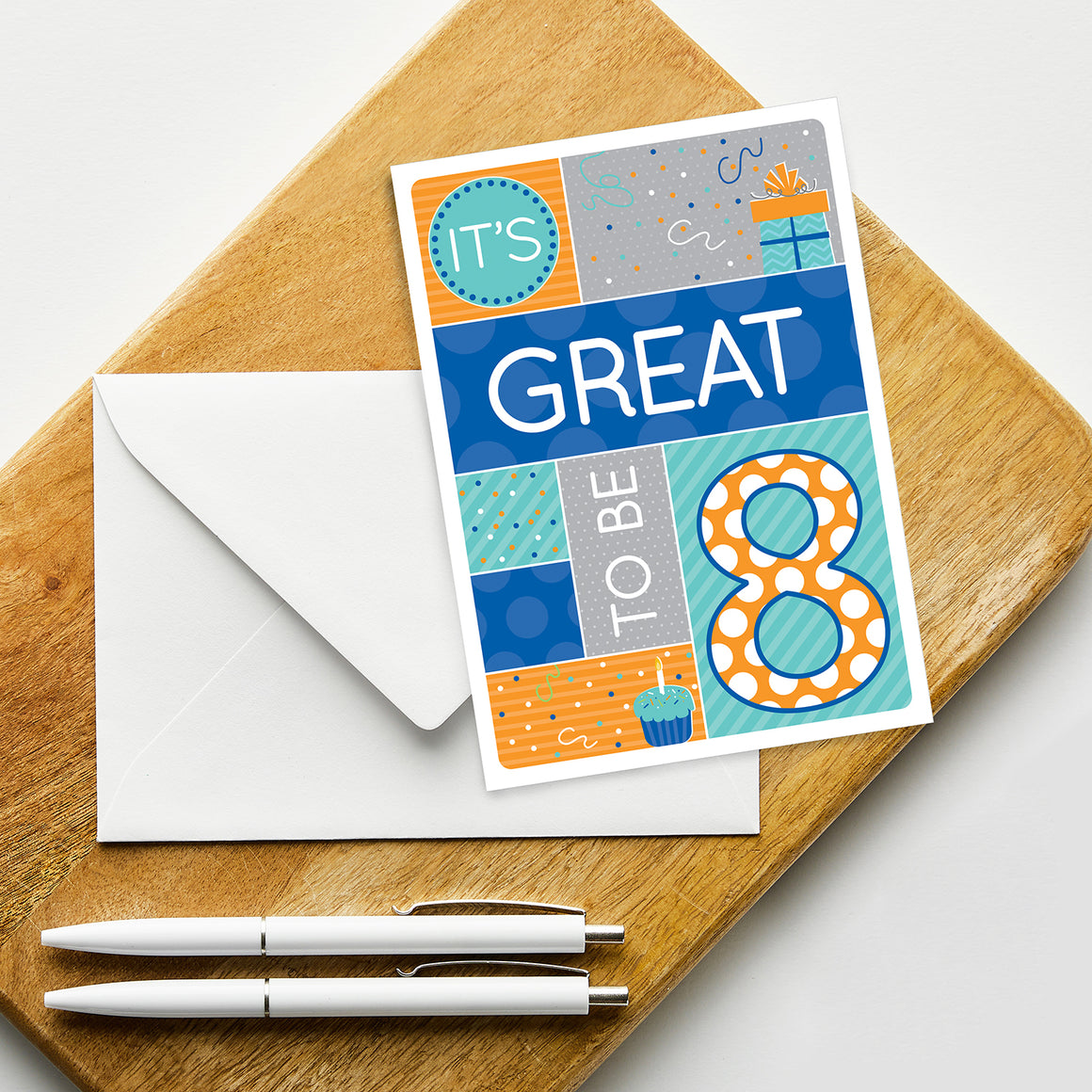Baptism Great To Be 8 Blue Greeting Card