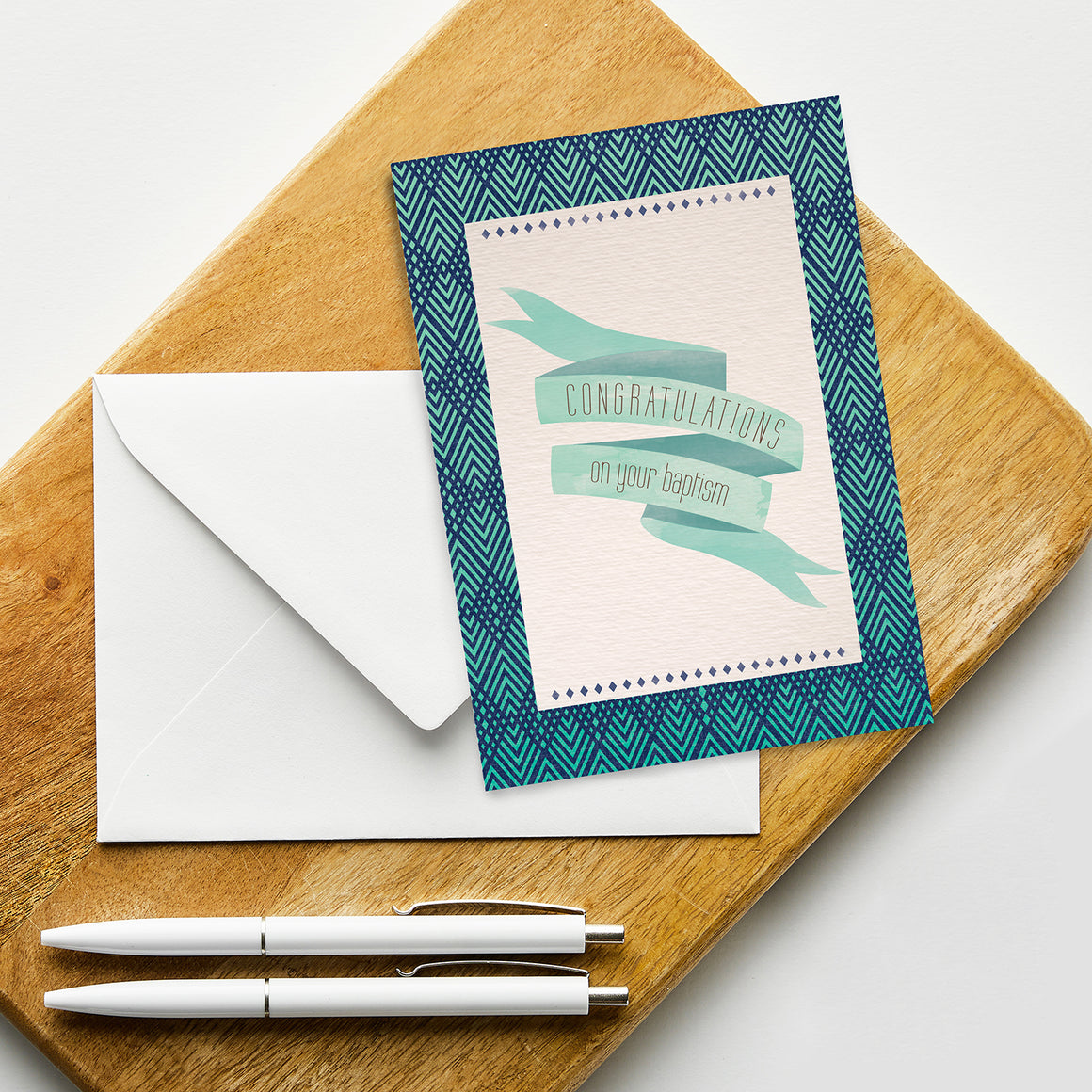 Baptism Teal Greeting Card good for any age