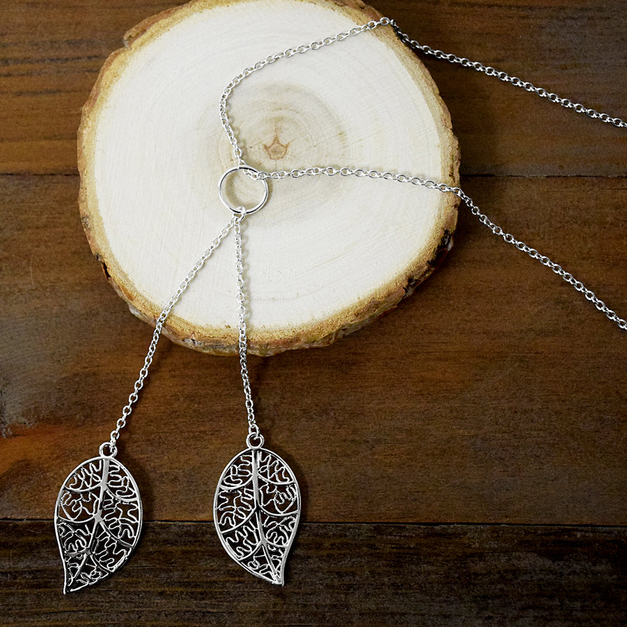 You are Enough Double Leaf Necklace